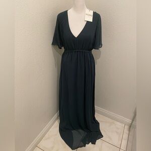 NWT Show Me Your MuMu Long Dress Forest Green​​​​​​